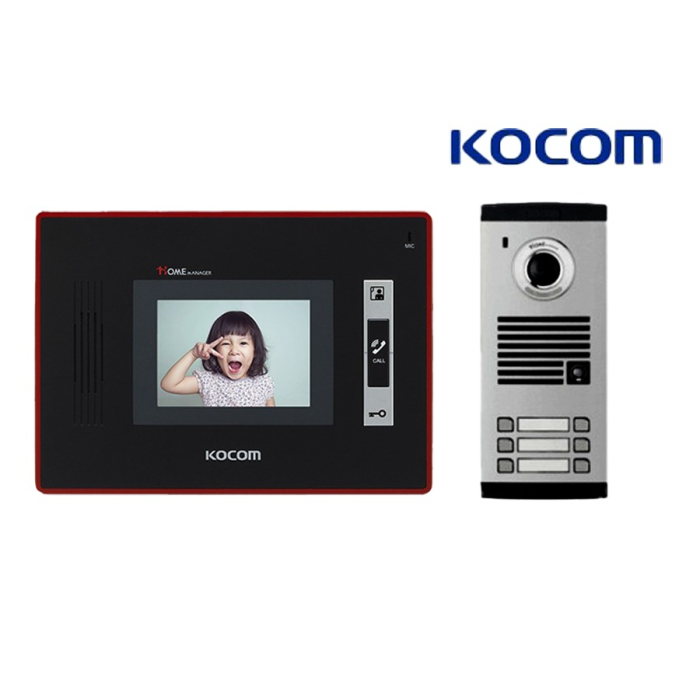 مجموعة انتركم فيديو كوكوم، موديل KCV-W354+KVL-TC306i Kit (EA6) -متعدد الالوان