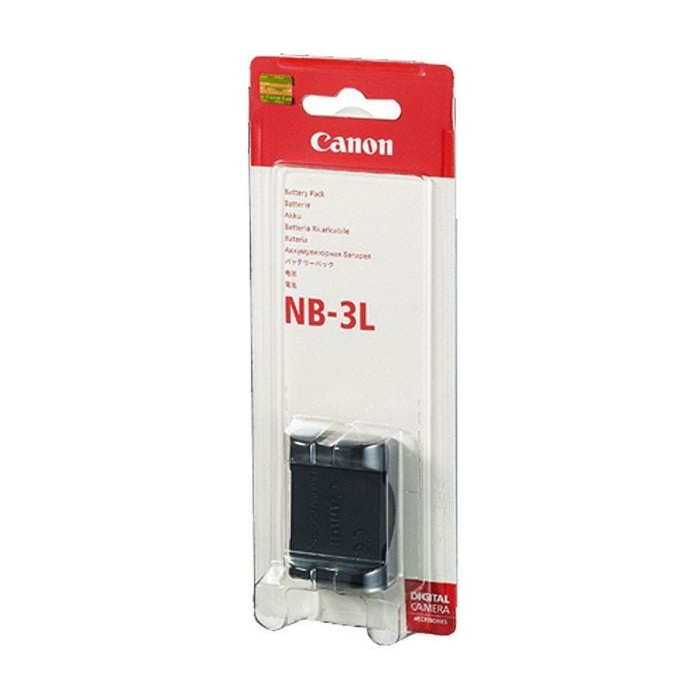 بطارية كاميرا كانون ليثيوم أيون قابلة لإعادة الشحن، 790 مللي امبير، NB-3L - رمادي