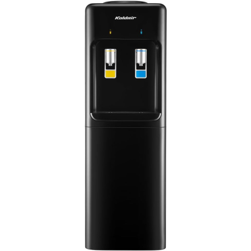 Koldair KWD CB-Black 14/016/0099 Top-Load Freestanding Water Dispenser, Two Taps - Black