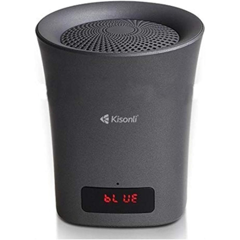 سماعة بلوتوث محمولة لاسلكية كيسونلي، LED-803 - رمادي