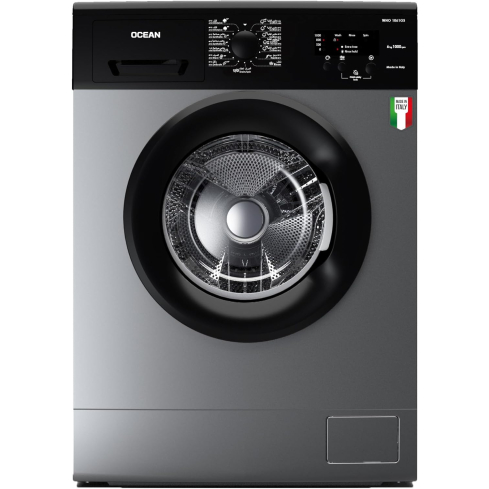 غسالة ملابس اوشن فول اوتوماتيك، تحميل امامي، 6 كجم، فضي - WNO 1061 GS