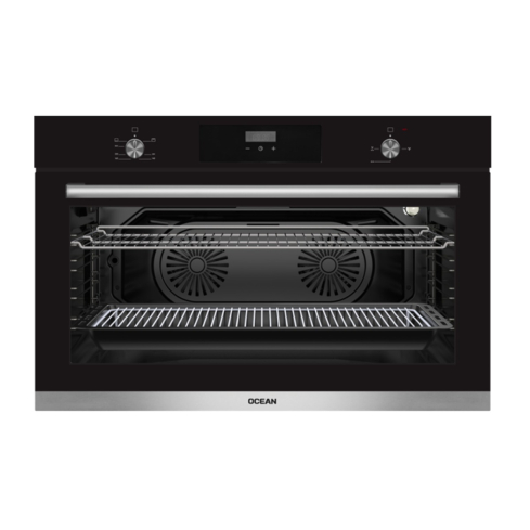 فرن غاز بلت ان بشواية اوشن ديجيتال، 90 سم، 97 لتر، اسود زجاجي - OGVOF 94 N RC TC SV