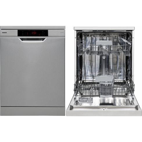 غسالة اطباق ستاندرد اوشن ديجيتال، 13 فرد، 8 برامج، 60 سم، فضي - ODA 813 VXB