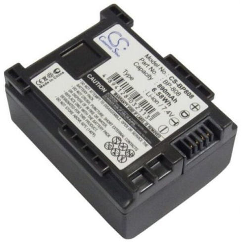 بطارية كاميرا كانون ليثيوم أيون قابلة لإعادة الشحن، 890 مللي امبير، BP-808 - اسود