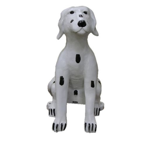 سبيكر فيو ساوند سلكية شكل الكلب للحديقة، 5 بوصة، VCG-5215D - أبيض أسود