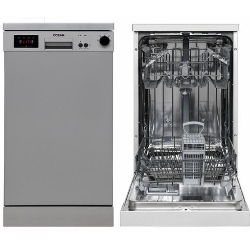 غسالة اطباق سليم اوشن ديجيتال، 10 افراد، 4 برامج، 45 سم، فضي - ODT 454 D VS