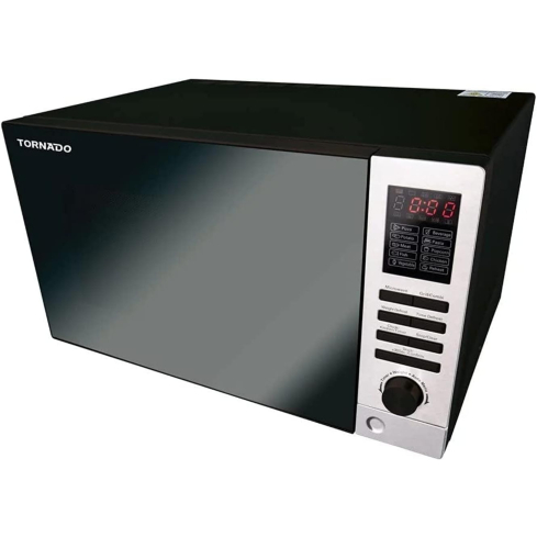 ميكروويف تورنيدو مع شواية، سعة 25 لتر، 900 وات، MOM-C25BBE-BK - أسود