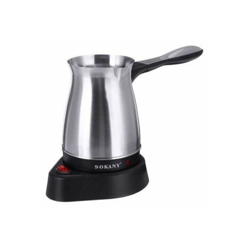 غلاية قهوة سوكاني، 600 وات، 5 أكواب، Sk-214 - فضي أسود