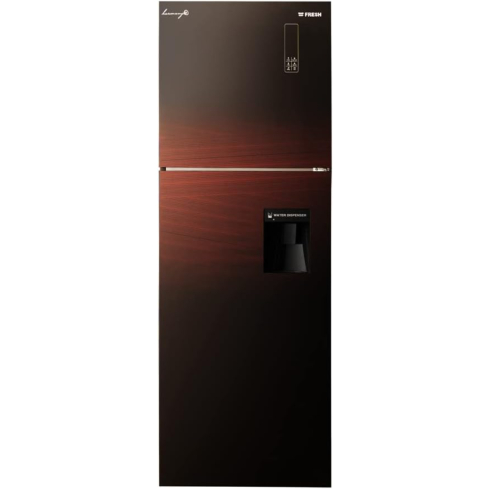 ثلاجة فريش ديجيتال بمبرد مياه، نوفروست، 426 لتر، 2 باب، نبيتي زجاجي - FNT-DR540YGDR