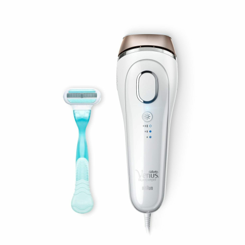 ماكينة لإزالة الشعر براون سيلك-إكسبيرت مع ماكينة جيليت فينوس للحلاقة، BD5001 - أبيض