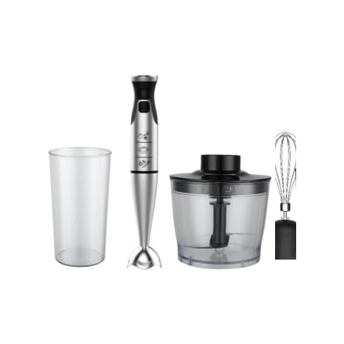 Fresh HB-1000C Multifunction Hand Blender, 600ml, 1000 Watt, Silver Black - Fresh-500018983