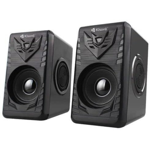 سماعة كومبيوتر كيسونلي سلكية، قطعتين، T-008A - اسود