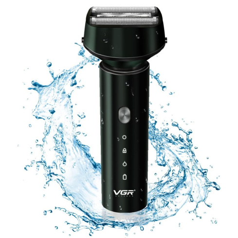 ماكينة حلاقة في جي آر قابلة للشحن تعمل بالماء والجاف، V-380 - أسود