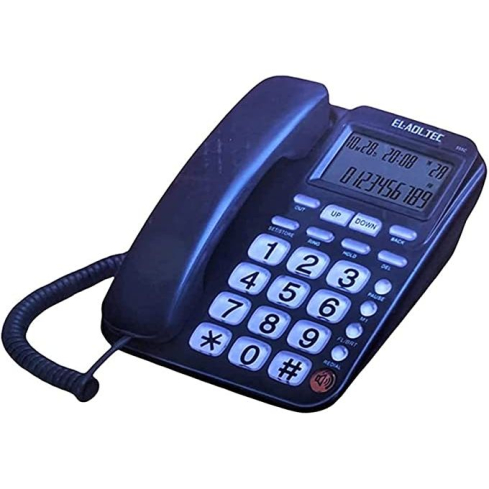 تليفون أرضي سلكي العدل تك، شاشة رقمية، 555C - اخضر داكن