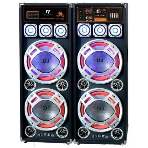 نظام سماعات صب ووفر تايجر، سماعتين، موديل TG-14000 - اسود