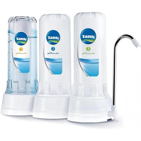 فلتر مياه تانك، 3 مراحل - أبيض