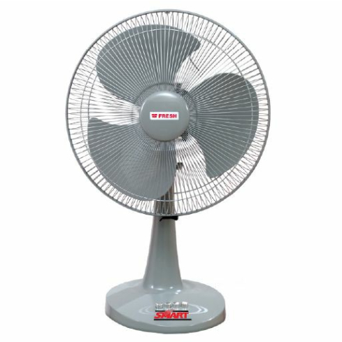 مروحة مكتبية فريش سمارت، 3 ريش، 3 سرعات - رمادي