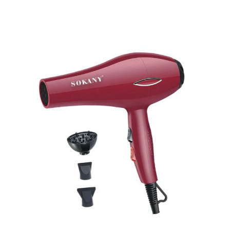 سشوار و مجفف شعر سوكاني، بارد ساخن بقوة 2600 وات، SK-2215 - أحمر