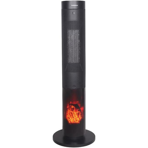 دفايه سيراميك تورنيدو، 2000 وات، تاتش، ريموت كنترول، TPH-2000DF - اسود