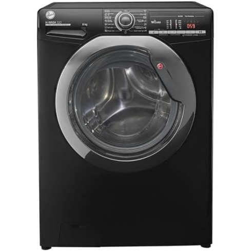 غسالة ملابس فول أوتوماتيك هوفرانفرتر، تحميل امامي، 8 كجم، H3WS38TAMF7B-ELA - اسود
