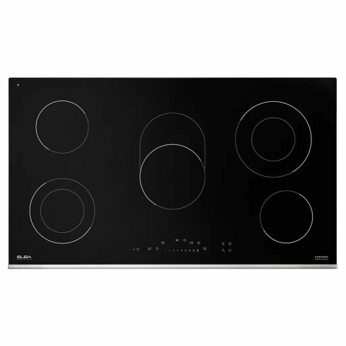 مسطح كهرباء البا بلت ان سيراميك Elio، عدد 5 شعلات، 90 سم، اسود - EVC 905 XF