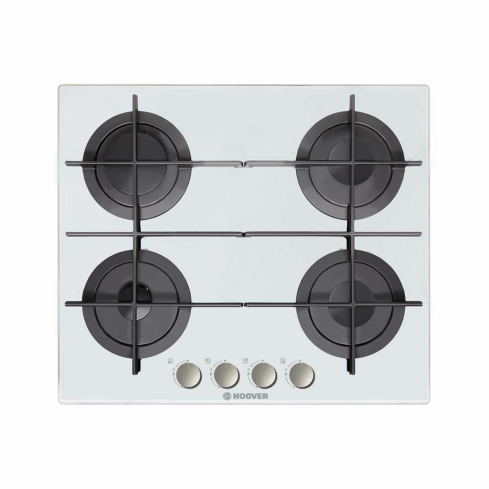 بوتاجاز هوفر مسطح بلت إن 60 × 60 - 4 شعلة غاز أبيض زجاجي HGV64SMTCGW