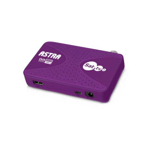ريسيفر ميني أسترا SAT.TV 1 للأقمار الصناعية - بنفسجي