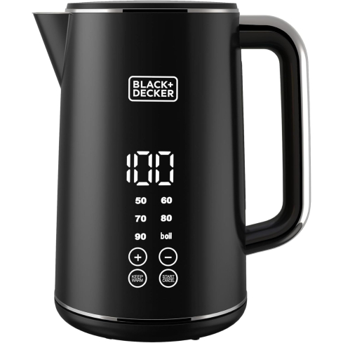 غلاية بلاك أند ديكر بشاشة لمس ديجيتال، سعة 1.7 لتر، 2200 وات، JCD200-B5 - أسود