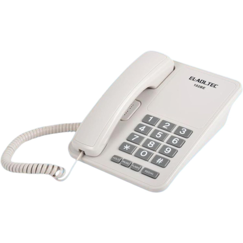 تليفون ارضي سلكي العدل تك، 102BE - ابيض