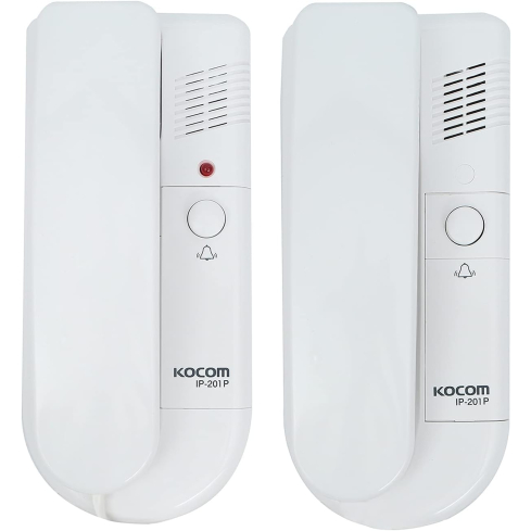 هاتف اتصال داخلي كوكوم كهربائي، قطعتين، KIP-201P (AC) - أبيض