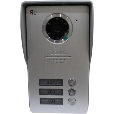 انتركم باب ار ال Color Video، خط واحد، فضي - RL-D17W3