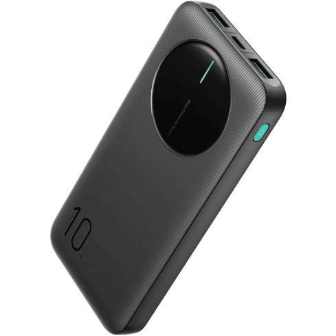 باور بانك سلكي جوى روم بمنفذين USB-A + منفذ Type-C، سعة 10000 مللي امبير، 22.5 وات، 3 منافذ، اسود - JR-PBF12