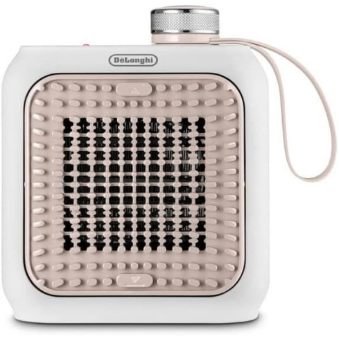 دفاية بمروحة ديلونجي Capsule Desk Ceramic، بقوة 360 وات، بينك - HFX10B03.PK