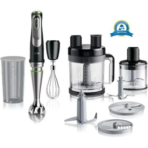 خلاط براون يدوي MultiQuick 9، سعة 500 مل، 1200 وات، لون أسود - MQ9185XLI