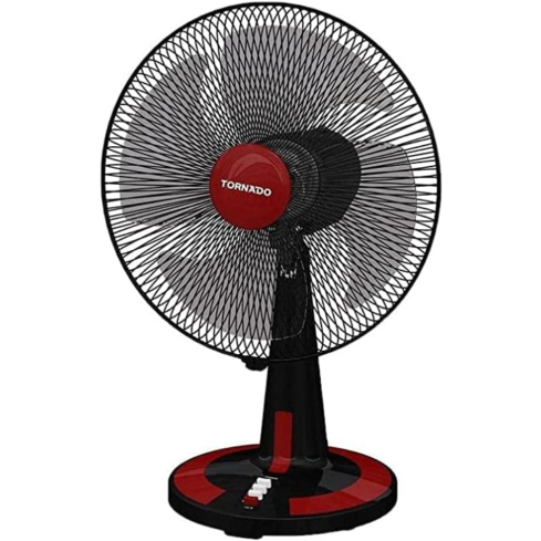 مروحة مكتب تورنيدو، 16 بوصة، TDF16 - أسود أحمر