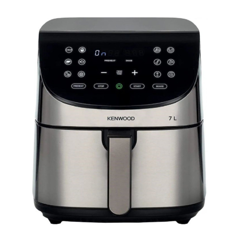 قلاية بدون زيت كينوود kHealthy Fry ديجيتال، 7 لتر، 1800 وات، فضي واسود - HFM80.000SS