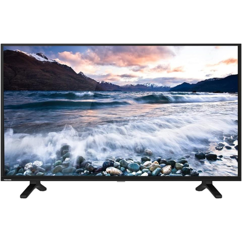 تلفزيون توشيبا LED، بدقة FHD، مقاس 40 بوصة، بريسيفر داخلي، 40S3965EE - اسود
