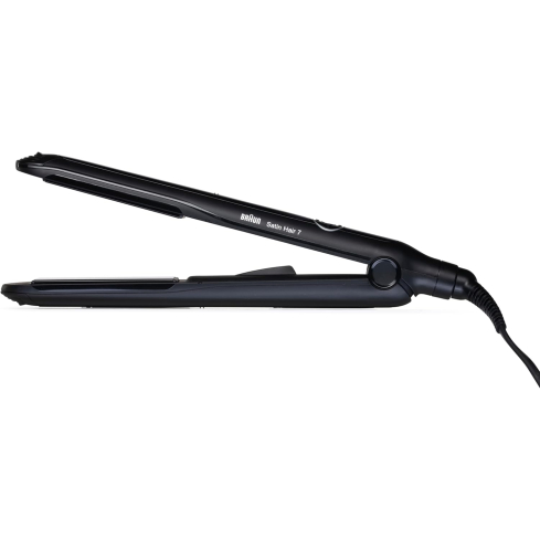 مكواة فرد الشعر ساتين هير 7 براون، بتقنية سينسو كير، ST780 - اسود