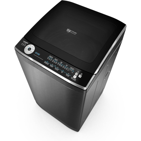 غسالة تورنيدو تحميل علوي أوتوماتيك بطلمبة، سعة 9 كجم، TWE-TLN09RDS - فضي غامق