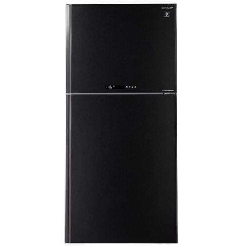 ثلاجة شارب ديجيتال بتقنية الانفرتر، نوفروست، بابين، سعة 480 لتر، SJ-GV63G-BK - أسود