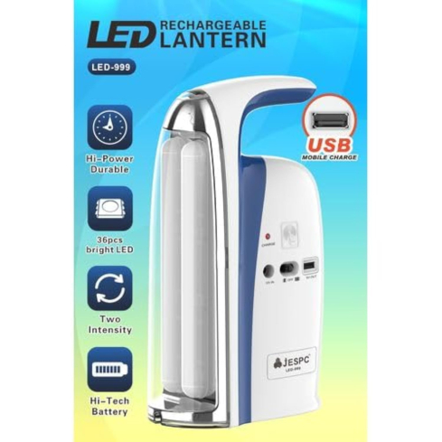 كشاف جسبك قابل للشحن، ال اي دي-999 - أبيض أزرق