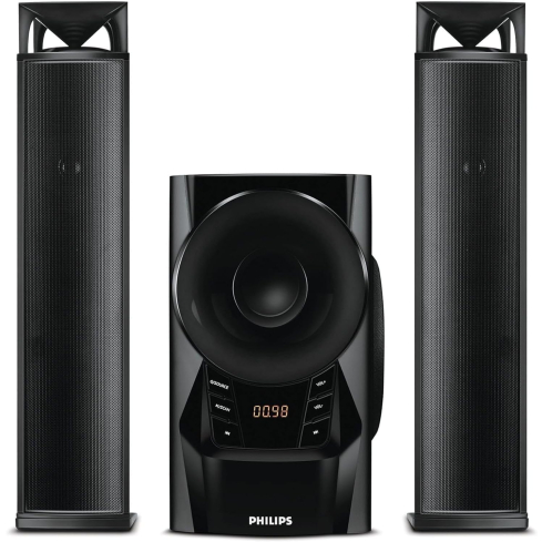 سماعات بلوتوث فيليبس 2×1، اسود - MMS2160B