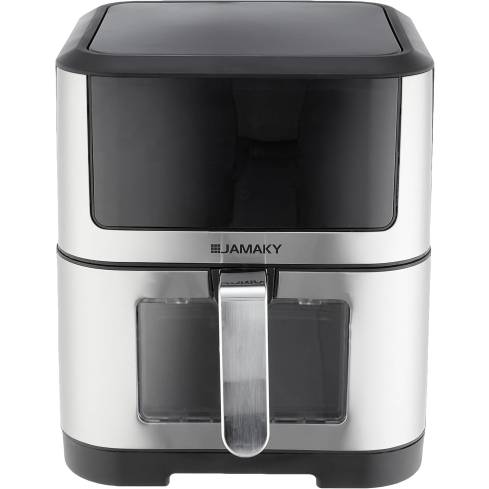 اير فراير بدون زيت جاماكي، 8 لتر، 2500 وات، JMK5012 - أسود x فضى