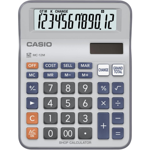 آله حاسبة مكتبية كاسيو، MC-12M - فضي