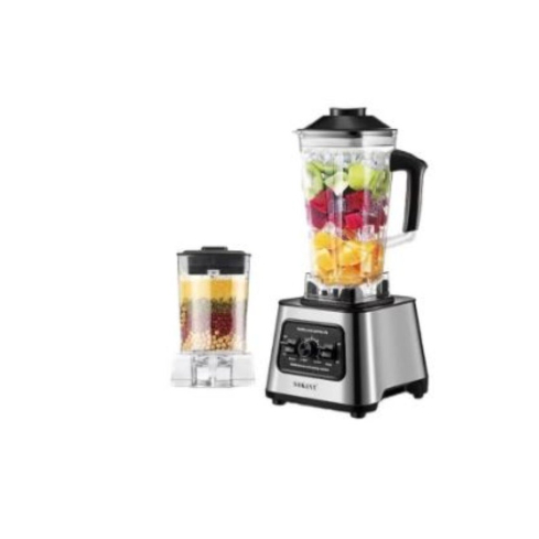 خلاط سوكاني مع مطحنة ، 2.5 لتر، 6000 وات، SK-999N - فضى أسود