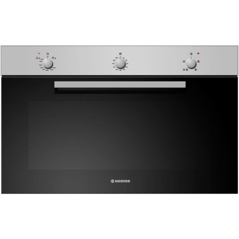 فرن غاز بلت ان هوفر مع مروحة بنظام الكونفكشن، 90 سم، 93 لتر، ستانلس ستيل وأسود - HGGF93