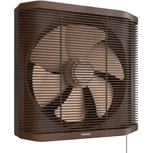 شفاط حمام تورنيدو 25 سم شبكة للحماية والخصوصية كريمي × بني TVS-25CN