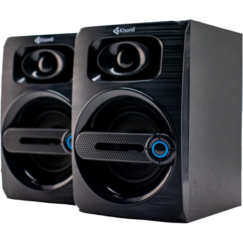 سماعة كومبيوتر كيسونلي سلكية، قطعتين، T-010 - اسود