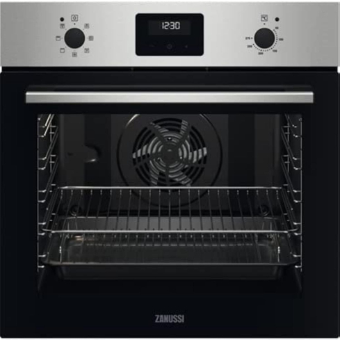فرن كهرباء بلت ان بشواية زانوسي ZOHNX3X1A ديجيتال، 60 سم، 72 لتر، ستانلس ستيل واسود - 949496332