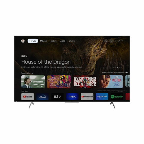 شاشة تلفزيون سمارت شارب Deep Chroma Frameless مقاس75 بوصه LED، بدقة 4K UHD، بريسيفر داخلي - 4T-C75FN6EX